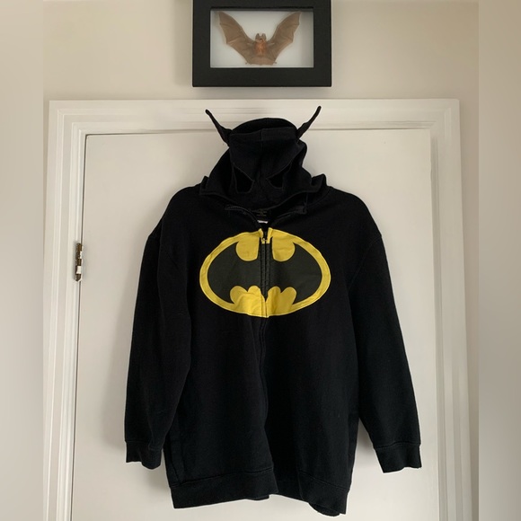 🎄🔥🦇Batman zip up Hoodie with Mask Hood Boys XL - Picture 7 of 14